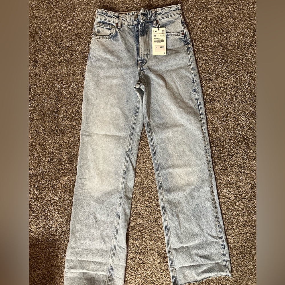 NWT Zara High Waist Wide Leg women’s jeans
